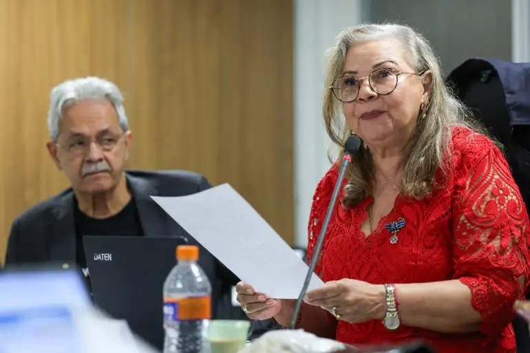 Brasília (DF) 22/05/2025 - A Comissão de Anistia, do Ministério dos Direitos Humanos e da Cidadania (MDHC), presidida por Ana Maria Lima de Oliveira, realiza sessão para análise, entre outros, do requerimento de anistia da ex-presidente da República Dilma Rousseff Foto: Fabio Rodrigues-Pozzebom/ Agência Brasil