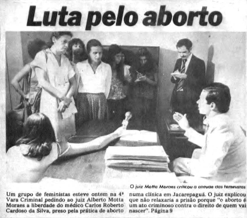 luta pelo aborto ultima hora1980