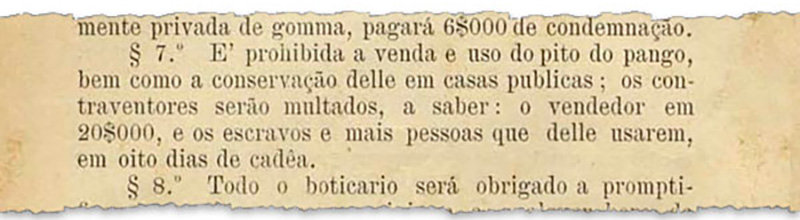 lei de 1830 proibe maconha