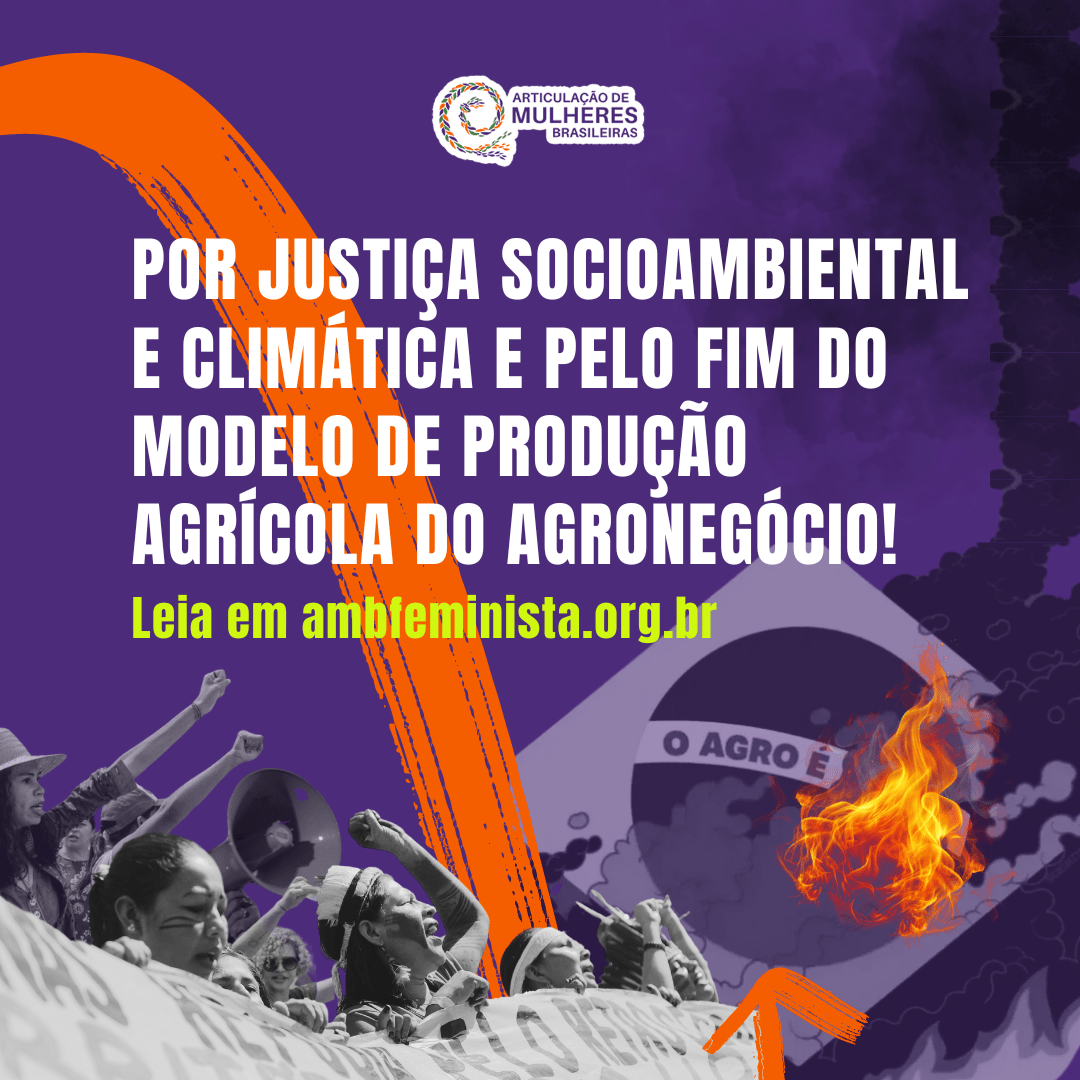 Arte de divulgação de nota da AMB contra a destruição ambiental